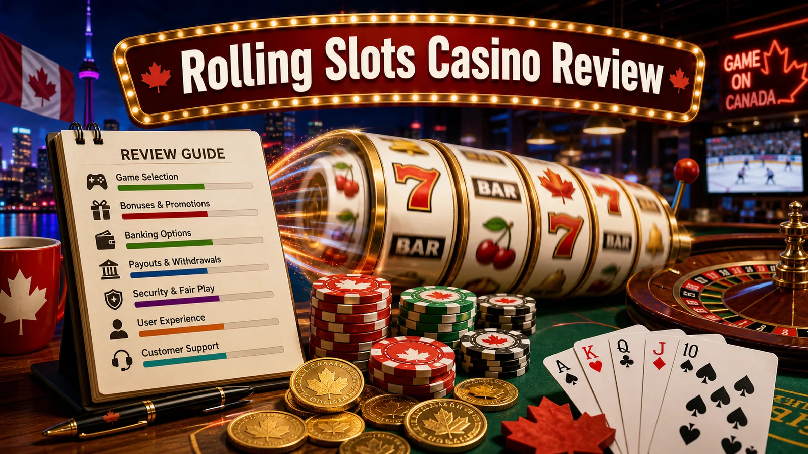 Rolling Slots Casino Review content banner