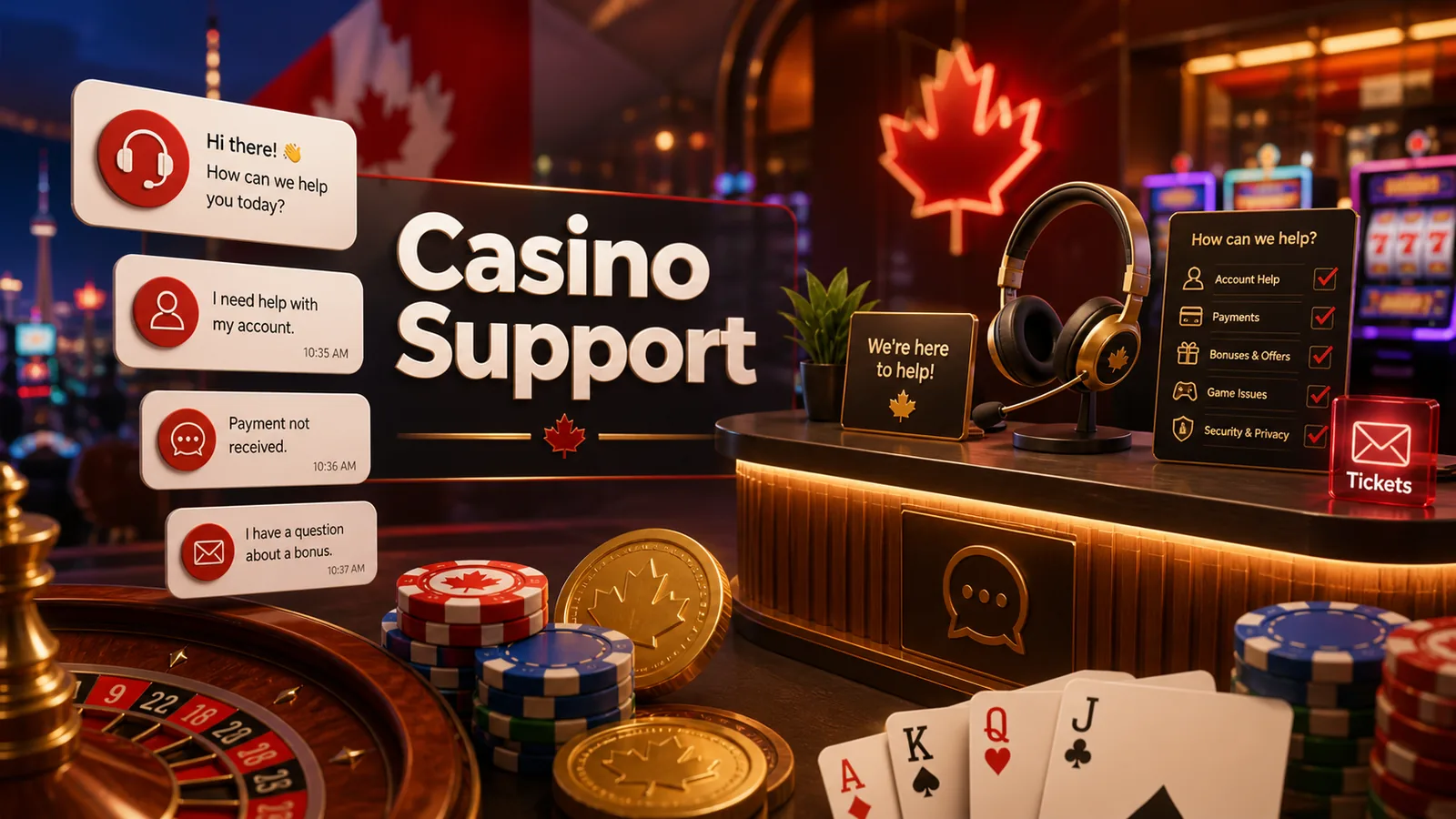 Rolling Slots Casino Support content banner