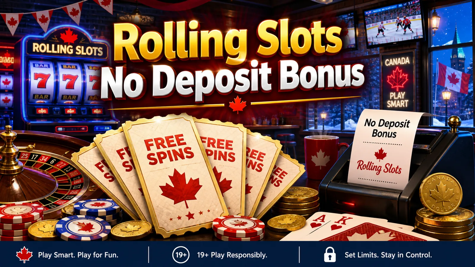 Rolling Slots No Deposit Bonus content banner