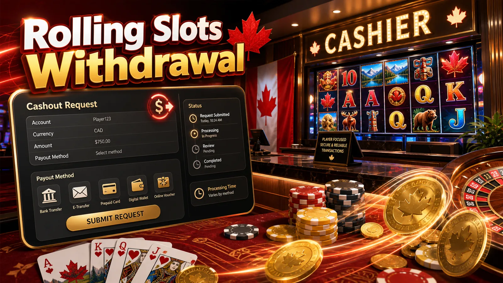 Rolling Slots Withdrawal content banner